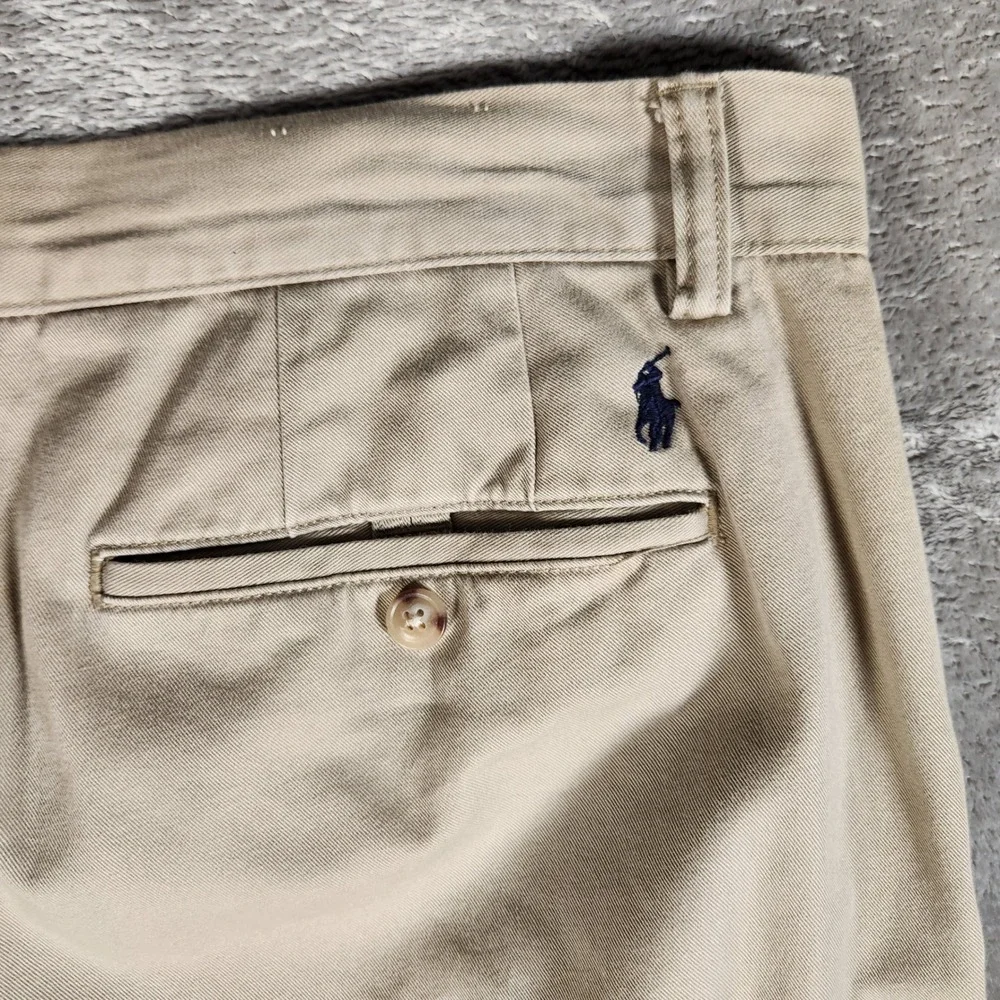 Polo Ralph Lauren Chino Pants Mens 34/32 Tan Excellent Classic Fit Cotton Twill